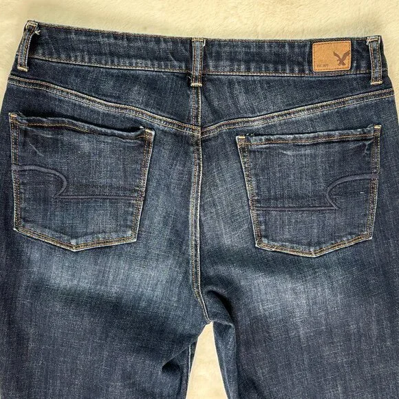 American Eagle Outfitters Women's Hi-Rise Skinny Stretch Dark Denim Jeans - Picture 8 of 15